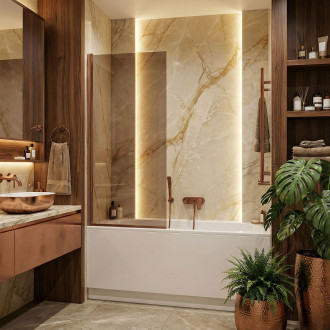 Paravan vanový Rea Elegant Brush Copper 70