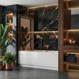 Paravan vanový Rea Elegant Brush Copper 70