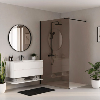 Sprchová zástěna Rea Flexi Brown / Black 100