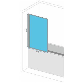 Paravan vanový Rea Elegant Brush Copper 80