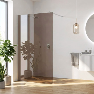 Sprchová zástěna Rea Flexi Brown / Chrome 120