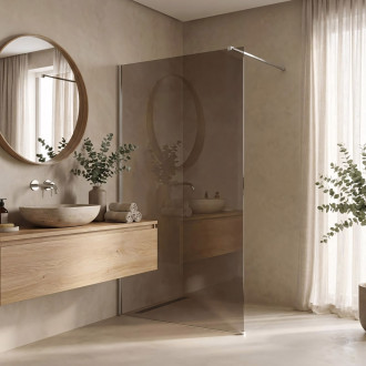 Sprchová zástěna Rea Flexi Brown / Chrome 130