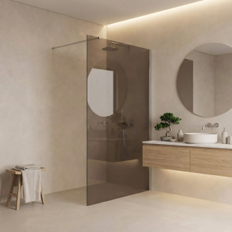 Sprchová zástěna Rea Flexi Brown / Chrome 140