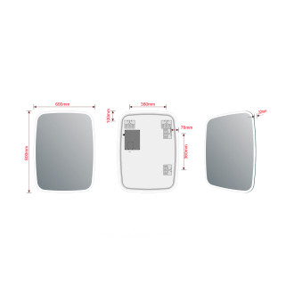 TONG zrcadlo s LED osvětlením 60x80cm