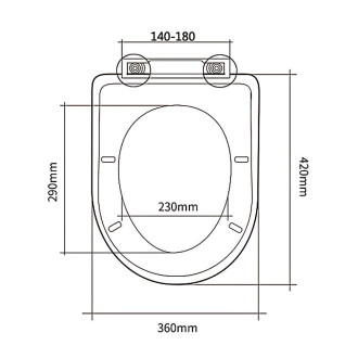 VITO WC sedátko, Soft Close, Easy Take, bílá