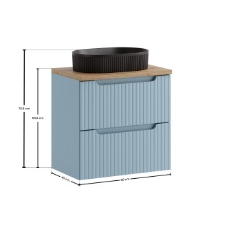 Comad SET-NOD B OAK 60CM S UN BEYOND Koupelnová sestava 60 cm