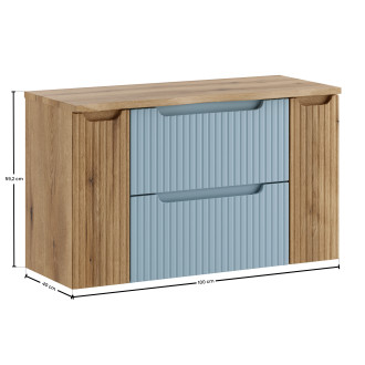 Comad SET-NOD B NAT OAK 100CM S Koupelnová sestava 100 cm s deskou
