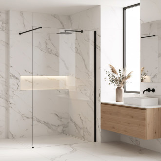 Sprchová zástěna Rea Flexi Transparent / Black 120