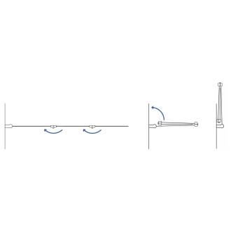 Skládací vanová zástěna REA AGAT-3 120 Brush Copper