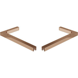 Sada úhlových stabilizátorů Mexen ve tvaru L pro sprchové dveře a stěny 6-8 mm, růžové zlato - 830-12-60