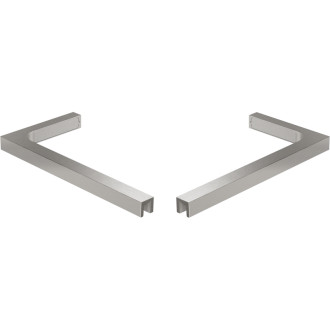 Sada úhlových stabilizátorů Mexen ve tvaru L pro sprchové dveře a stěny 6-8 mm, kartáčovaný nikl - 830-12-97