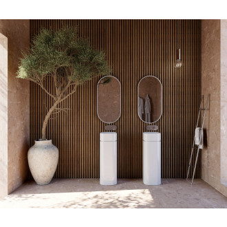 HAKO keramické umyvadlo ke stěně, 30x88,5x30cm, bílá