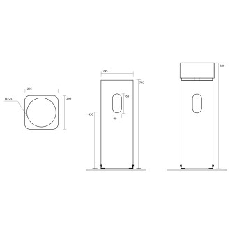 HAKO keramické umyvadlo ke stěně, 30x88,5x30cm, verde mat