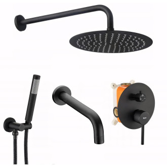 Rea Vanový a sprchový set s výlevkou Lungo Black REA-P4112