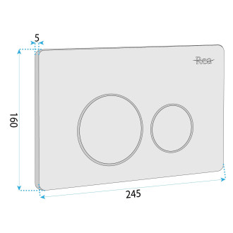 Rea Ovládací tlačítko k podomítkovým systémům WC I K011A-Q Copper Brush REA-E9564