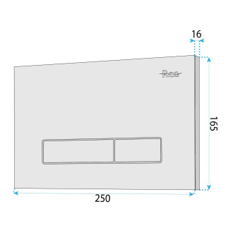 Rea Ovládací tlačítko k podomítkovým systémům WC HD K011A-Q Gold REA-E9560