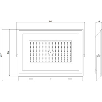 Mexen Luxpro naświetlacz LED, 150W, Zimna - 6500K, 13500 lm, czarny -L230-150-65-70