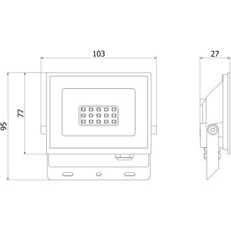 Mexen Luxpro+ naświetlacz LED, 10W, Neutralna - 4000K, 1100 lm, czarny - L231-010-40-70