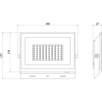 Mexen Luxpro+ naświetlacz LED, 50W, Neutralna - 4000K, 5500 lm, czarny - L231-050-40-70