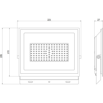 Mexen Luxpro+ naświetlacz LED, 70W, Neutralna - 4000K, 7700 lm, czarny - L231-070-40-70