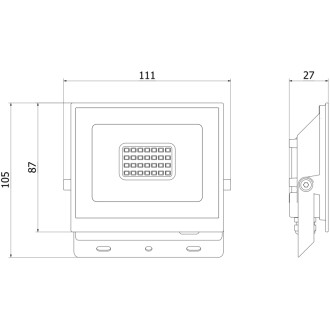 Mexen Luxpro+ naświetlacz LED, 20W, Zimna - 6500K, 2200 lm, czarny - L231-020-65-70