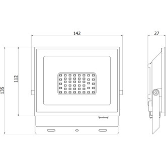 Mexen Luxpro+ naświetlacz LED, 30W, Zimna - 6500K, 3300 lm, czarny - L231-030-65-70