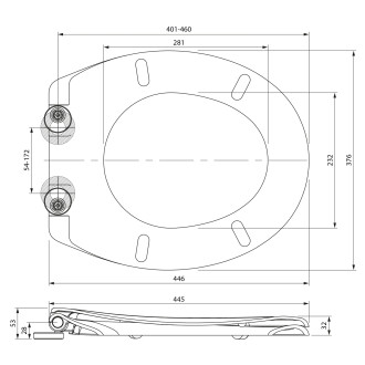 SAMANTA WC sedátko, Soft Close, Easy Take, bílá