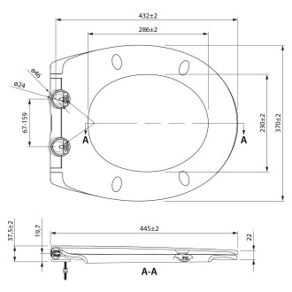 JOAN WC sedátko, SLIM, Soft Close, Easy Take, bílá