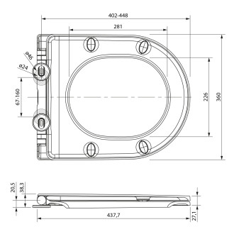 GERRY WC sedátko, SLIM, Soft Close, Easy Take, bílá