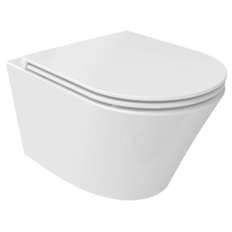 PACO závěsná WC mísa, Vortex Rimless, 36x53cm, bílá