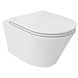 PACO SHORT závěsná WC mísa, Rimless, 36x47,5cm, bílá