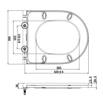 PACO WC sedátko, SLIM, Soft Close, Easy Take, bílá