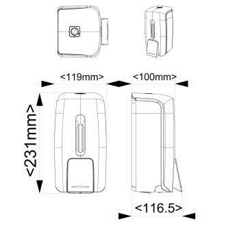 OLMO dávkovač tekutého mýdla 800ml, bílá