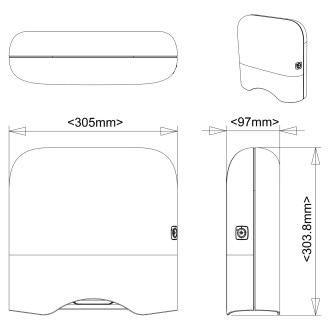 OLMO zásobník papírových ručníků 300x270mm, bílá