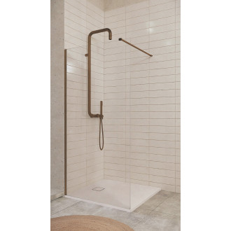 Deante Walk-in sprchová stěna Prizma, kartáčovaný bronz, 100 cm KTJ_C30P