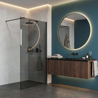 Sprchová zástěna Rea Flexi Grey / Black 80