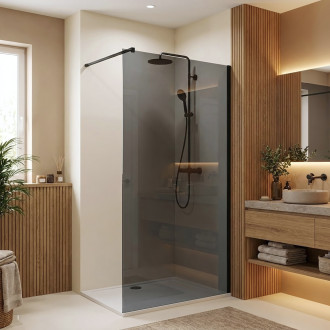 Sprchová zástěna Rea Flexi Grey / Black 80