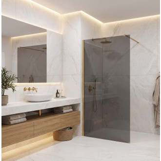 Sprchová zástěna Rea Flexi Grey / Brush Gold 80