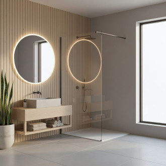 Sprchová zástěna Rea Flexi Transparent / Titan 70