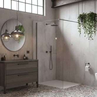 Sprchová zástěna Rea Flexi Transparent / Titan 70