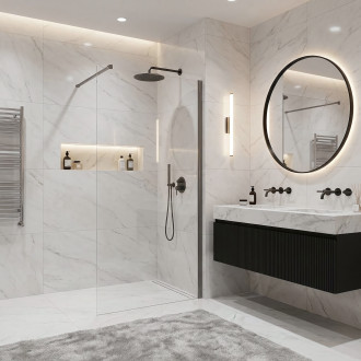 REA Sprchová zástěna Flexi Transparent / Titan 90 KPL-K99466