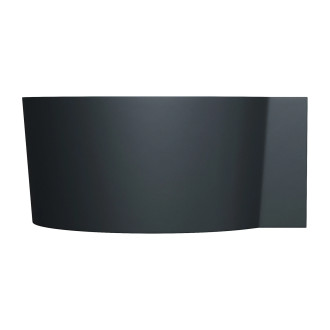 OVO M+ wanna narożna okrągła, 120 x 120 cm, black lava mat