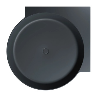 OVO M+ wanna narożna okrągła, 120 x 120 cm, black lava mat