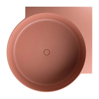 OVO M+ wanna narożna okrągła, 120 x 120 cm, terracotta mat