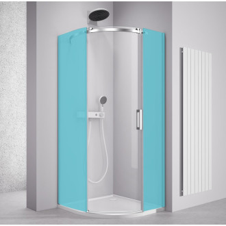 THRON KOMPONENT čtvrtkruhová sprchová zástěna 900x900mm, čiré sklo, levá TL2690AL