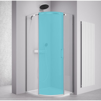 THRON KOMPONENT čtvrtkruhová sprchová zástěna 900x900mm, čiré sklo, levá TL2690BL