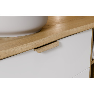 Zestaw meblowy 120cm z blatem i 2 umywalkami nablatowymi Wiki