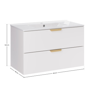 Zestaw meblowy 80cm z umywalką meblową Lava