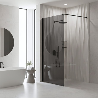 Sprchová zástěna Rea Flexi Grey / Black 110