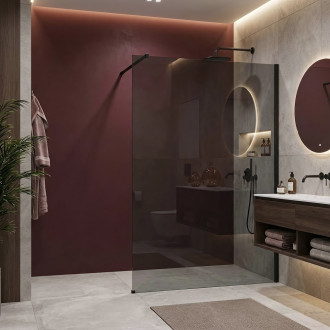 Sprchová zástěna Rea Flexi Grey / Black 120